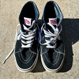 Vans Black and White High-Top Sneakers